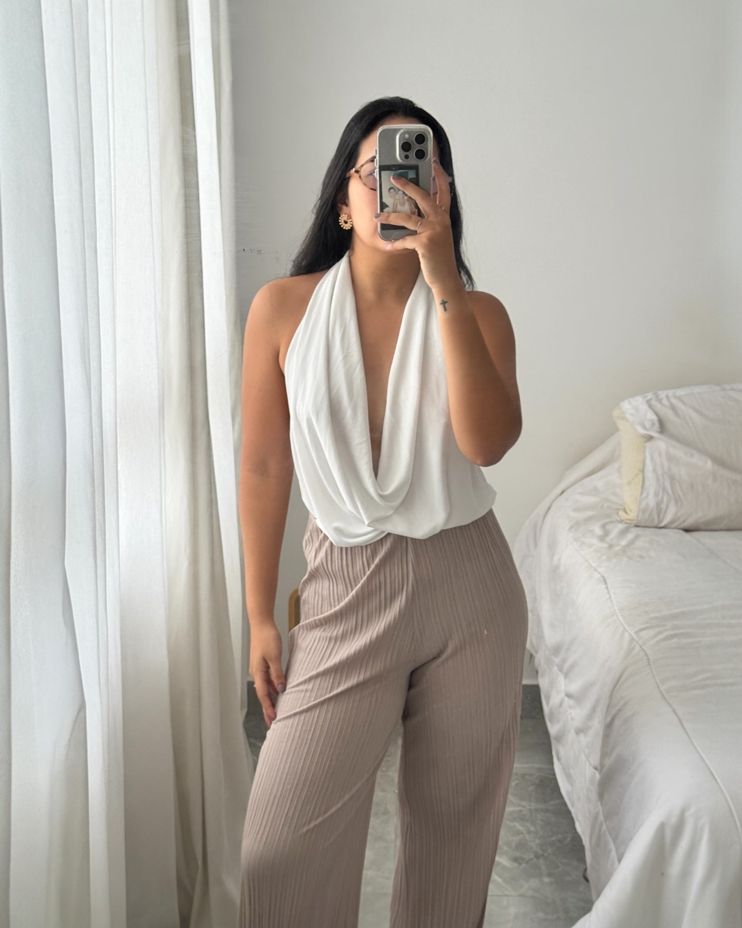 Top Zara espalda afuera