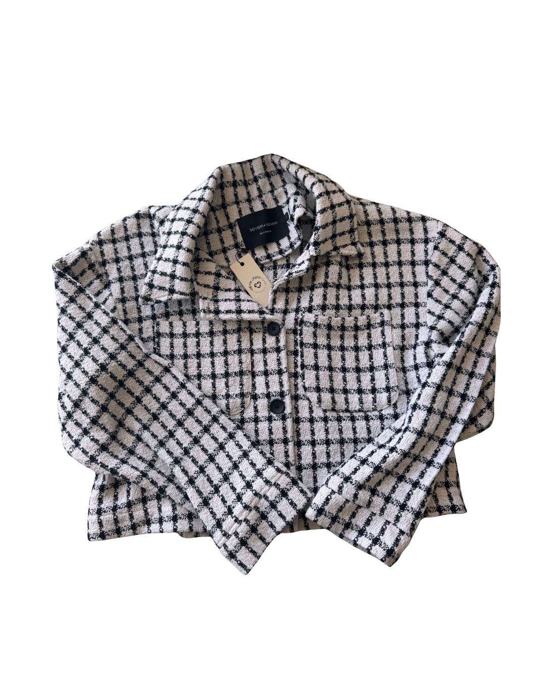 Chaqueta Seven Seven tipo chanel blanco/negro