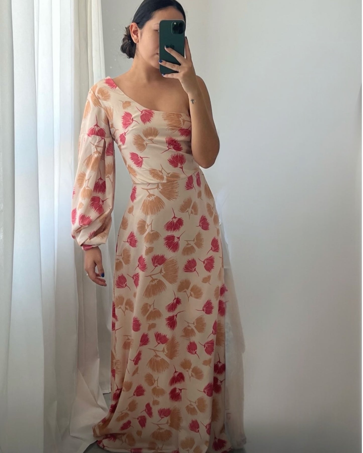 Vestido de fiesta un solo hombro