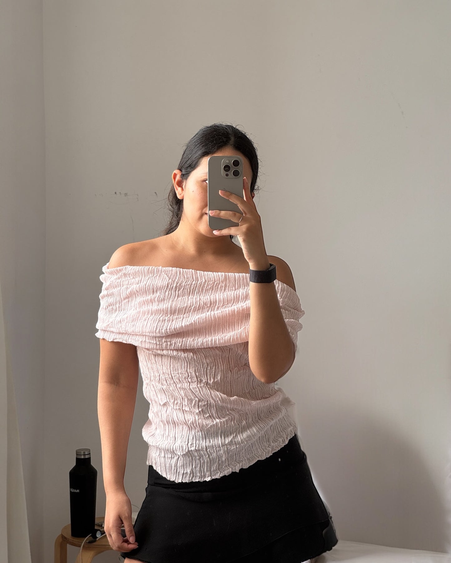 Top rosado strapless Zara Talla XS