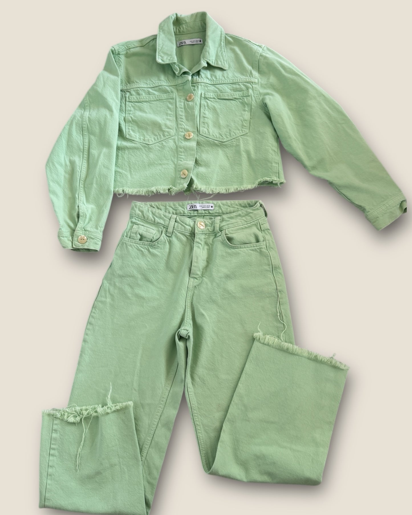 Set Zara chaqueta y pant denim