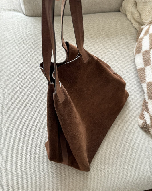 Bolso en cuero marrón