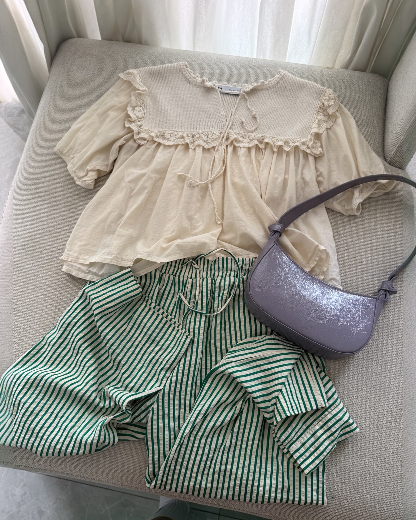 Blusa Zara beige talla M