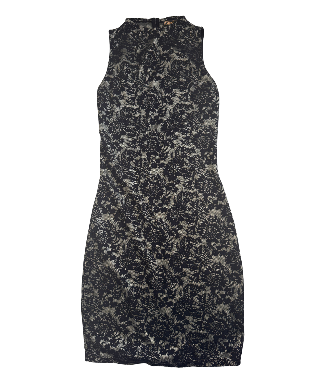Vestido de encaje negro studio f talla XS