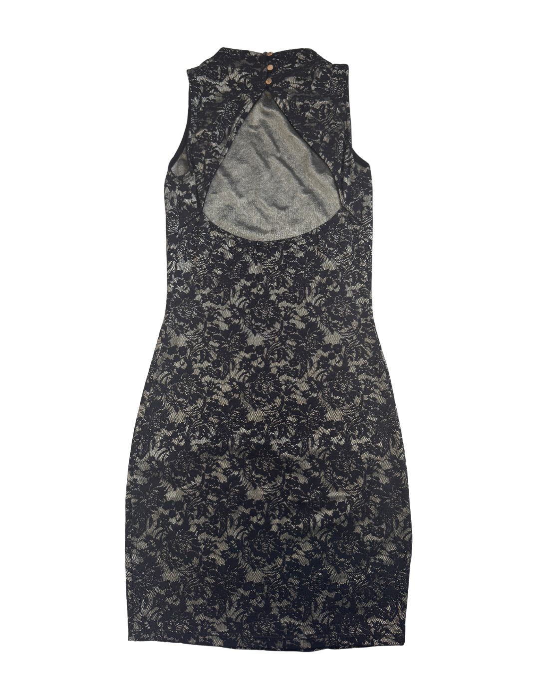 Vestido de encaje negro studio f talla XS