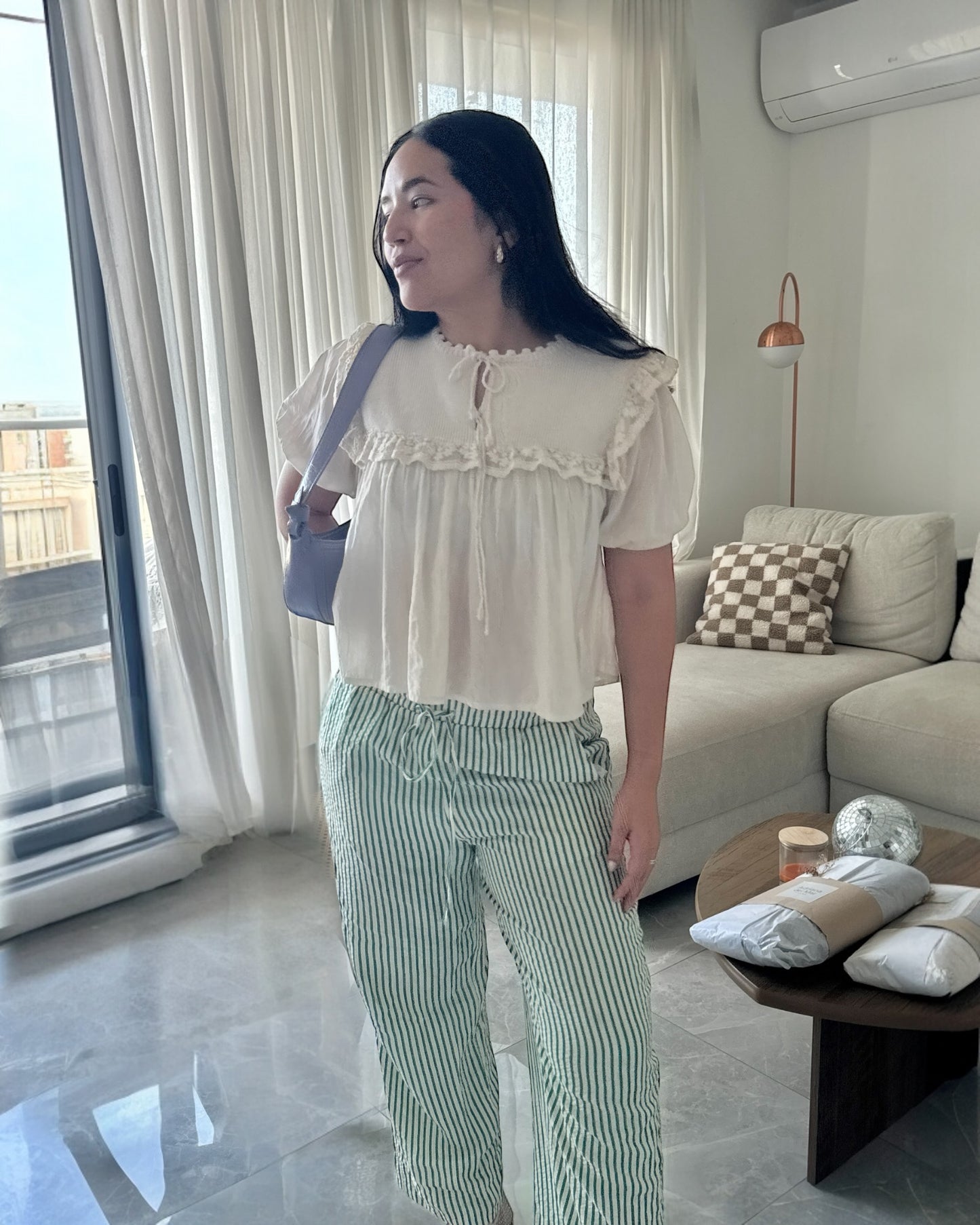 Blusa Zara beige talla M