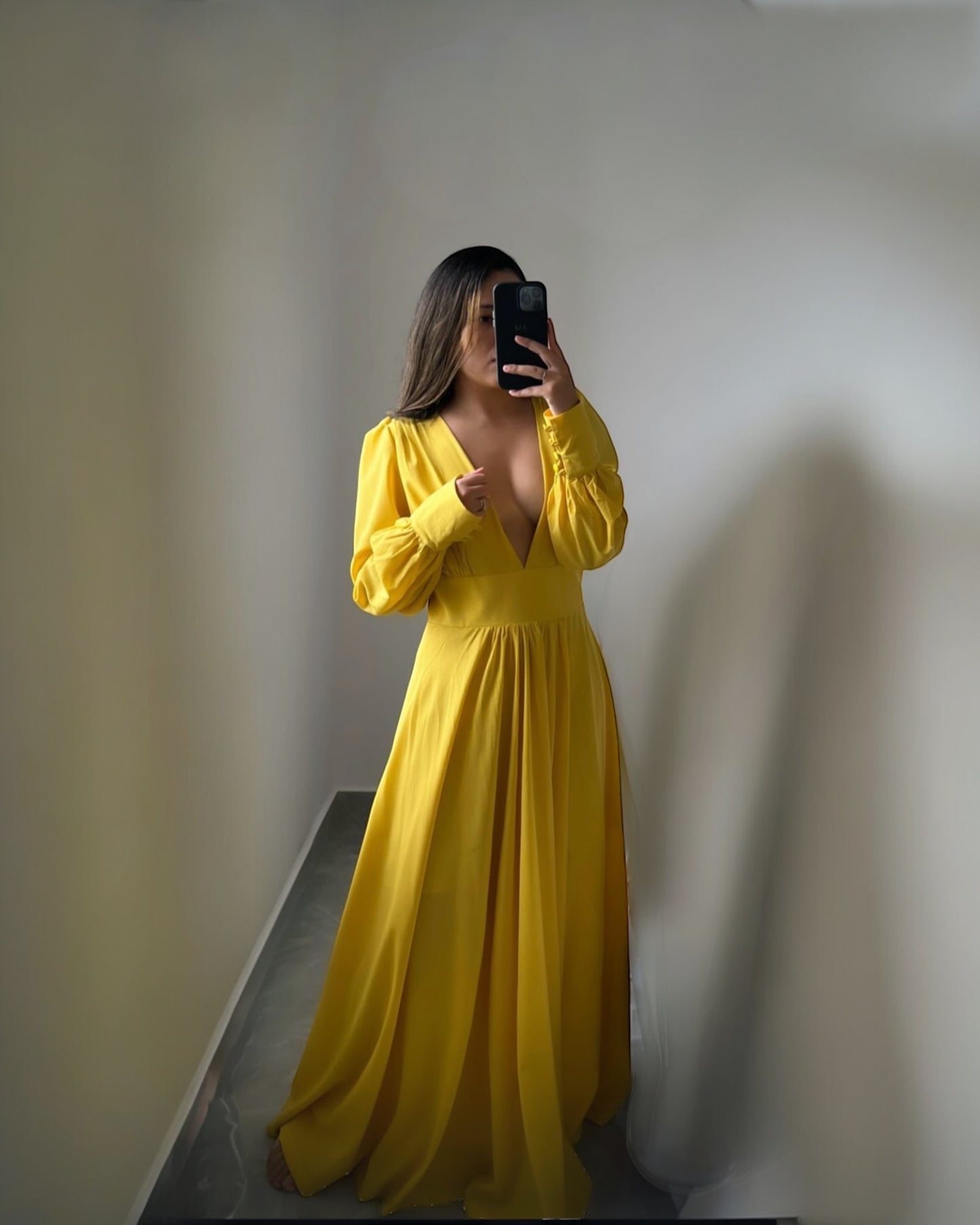 Vestido de fiesta amarillo