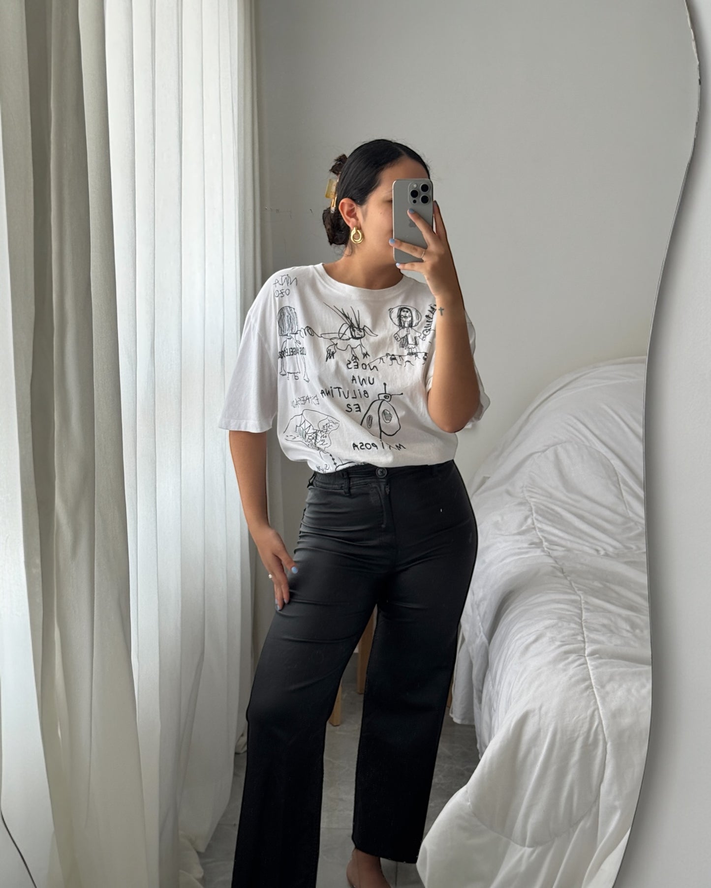 Pant cuerina Stradivarius